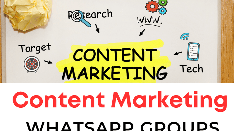 content marketing whatsapp group