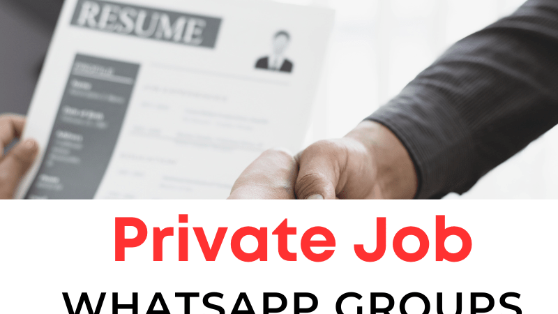 private job whatsapp group